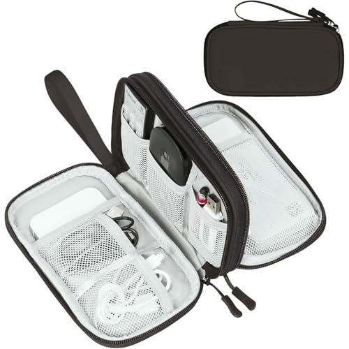 FYY Electronic Organizer, Travel Tech Pouch Bag, Medium, Coffee - color: Coffee, size: 8.3 x 5 x 2.6 inches