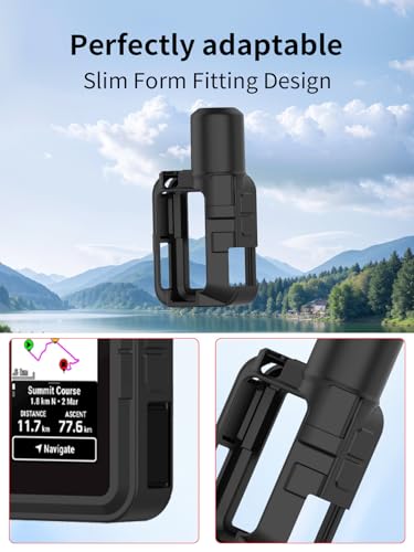 Case for Garmin inreach mini 3 Plus/Garmin inreach mini3 Tracking Handheld,BOVUGAC Shockproof Silicone Soft Protective Case&TPU Screen Protector,All Round Protection.-Black