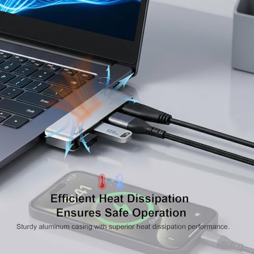 USB 3.0 Hub 4-Port Cable-Free USB Splitter for Laptop Right Side - color: Silver(Right)
