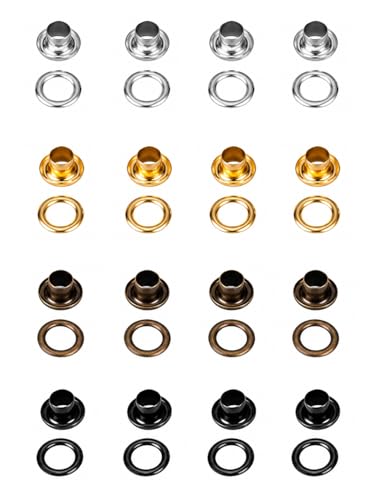 Moofey 3mm Leather Grommet Kit, 420 PCS Eyelets and Grommets with 3 Tools