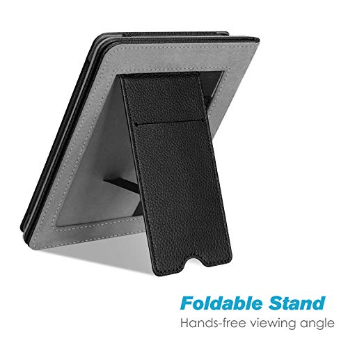 Fintie Stand Case for 6" Kindle Paperwhite 10th Gen 2018, Black - color: Black