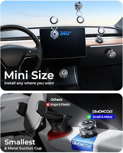【Upgraded】All Metal for Magsafe Car Mount, Vacuum Magnetic Phone Holder - color: Black/1 Pack