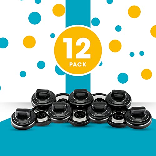 Magnetic Cable Zip Tie Mounts. Black. 12 Pack. Includes 12 Black Cable Zip Ties. Ideal for Cable Management