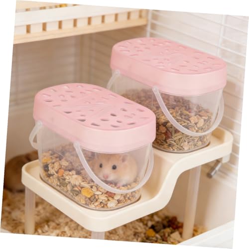 POPETPOP 2pcs Small Pet Plastic Carriers Portable Hamster Boxes Turtle Cases Handheld Reptile Travel Cages for Outdoor Use