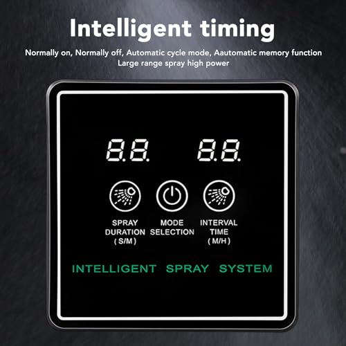 Reptile Fogger Smart Spray System, Reptile Automatic Humidifier with 360 Degree Adjustable Misting Nozzles, Intelligent Timing Cycle Sprayer for Terrarium Rainforest Habitat with U