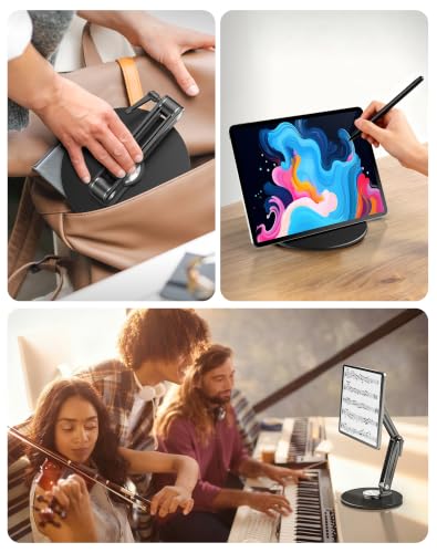 Jakeko Magnetic Portable Monitor Stand VESA Mount 75mm Travel 360° Swivel - size: Up to 18.5''