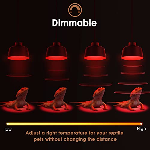 Briignite G9 Infrared Heat Lamp Bulbs for Reptile, Mini Reptile Light, Dimmable Night Red UVA Reptile Heat Lamp, 2 Pin Base Mini Heat Bulbs 50W, Bearded Dragon Turtle Lizard, 2Pack - color: Red, size: G9 Heat Bulb