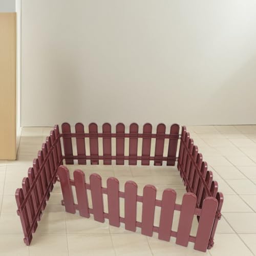 ORFOFE 4pcs Tortoise Enclosure Outdoor Pet Fence Mini Garden Fence 50x20cm Brown Decorative Animal Barrier for Lawn Yard Turtles Reptile Playpen