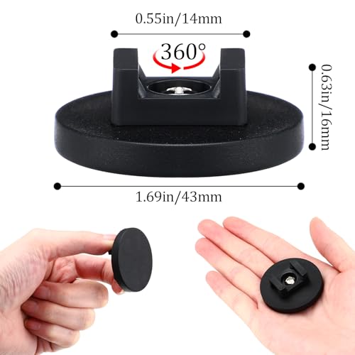 Yookeer 15 Pcs Magnetic Zip Tie Mount Cable Clips Black, 43 mm - size: 43 mm