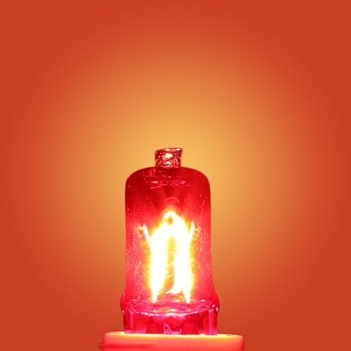 Reptile Heat Lamp G9 Bulb 75W 120V 2 Pin 3 Pack Base Light Bulb Replacement Dimmable Warm Red - color: Bulb 75w Red