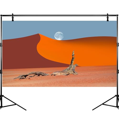 Desert Reptile Tank Background Majestic Desert View Terrarium Background Dead Trees Desert Sand Dune Full Moon Reptile Habitat Background Gobi Desert Aquarium Background Fish Tank Background 48x20in - size: 48(W)x20(H)inches/ 120(W)*50cm(H)