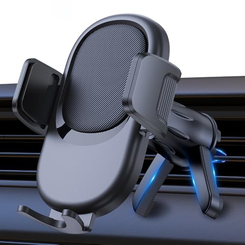 Upgraded Air Vent Car Phone Holder - Metal Hook Clip, 360° Rotation for All Smartphones