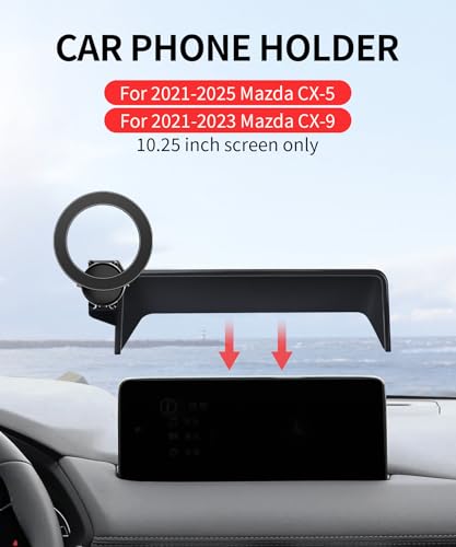Car Phone Holder for Mazda CX-5 2021-2025 / CX-9 2021-2023, 10.25" Screen - size: for 2021-2025 CX-5/2021-2023 CX-9 (10.25-Inch)