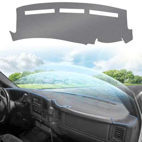 CARTIST Gray Dash Cover for 1999‑2006 Chevrolet Chevy Silverado GMC Sierra - color: 2)99-06 Silverado(Gray)