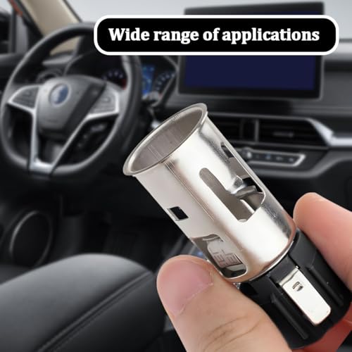 HZEL Car Cigarette Lighter Socket with Removal Tool, 12V Vehicle Power Outlet Socket Adapter Replaces 56457, Automotive Cigarette Lighter Replacement, Compatible with LaCrosse Enclave G5
