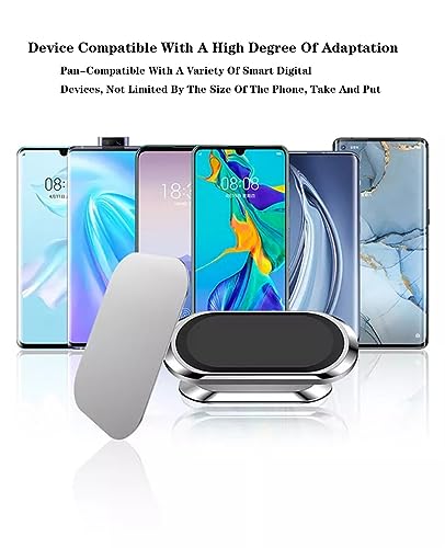 Magnetic Phone Holder 2 Pack, 360 Rotating Universal Car Mount, Compatible with Smartphones, Suction Shell Absorbs, Fits iPhone, Huawei, Xiaomi