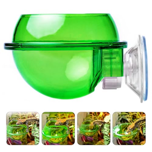 4pcs Reptile Feeder Bowls with Suction Cups, Wall-Mounted Lizard and Gecko Feeding Dish Set, Anti-Escape Terrarium Water and Food Basin for Chameleons and Small Reptiles