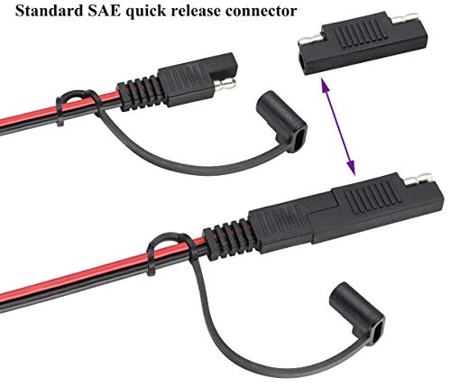 SAE Cigarette Lighter Battery Cable,16AWG 12V Cigarette Lighter Female Plug to SAE 2 Pin Quick Release Disconnect Connector Plug Adapter Extension Charging Cable with Switch(2.4m/7.8ft-F) - color: 2.4m-Female-Switch