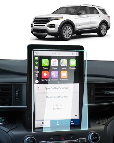2020-2024 Explorer Screen Protector - For Ford Explorer (XLT/ST-Line/Limited/Timberline/ST/Platinum/King Ranch) 10.1 Inch Touchscreen, 2024 Explorer Accessories 9H Tempered Glass Anti-Fingerprints