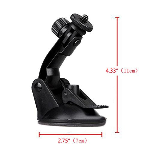 Action Camera Car Suction Cup Mount+ Tripod Adapter for GOPRO Hero 6/5/5 Session/4 Session/4/3+/3/2/1, and Other Action Camera