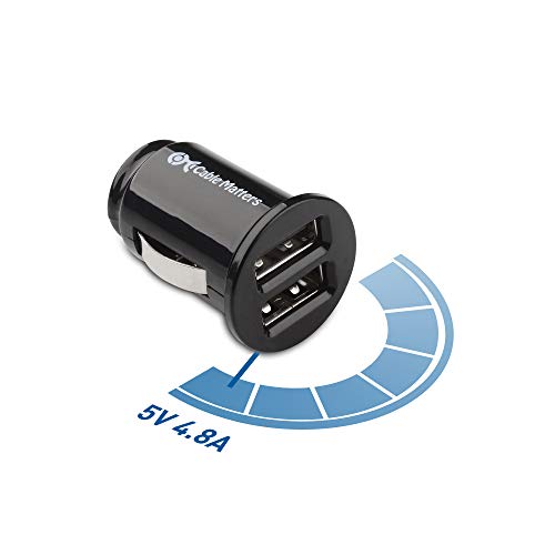Cable Matters 2-Pack 4.8A 24W Flush Mount Dual USB Car Charger