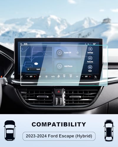 2023-2025 2026 Escape Screen Protector -For Ford Escape (ST-Line Elite/Platinum/Plug-in Hybrid/ST-Line Select/ST-Line/Active) 13.2 Inch Touchscreen, 2025 2026 Escape Accessories 9H Tempered Glass Cover