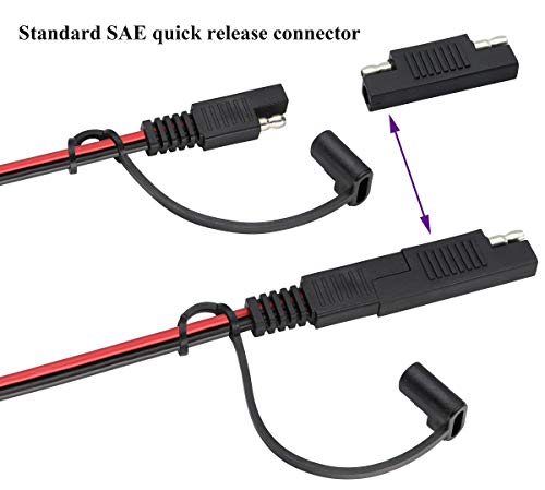 Cigarette Lighter to SAE Battery Charging Cable,16AWG 12V 2 Pin SAE to Cigarette Lighter Female Plug Quick Release Disconnect Connector Plug Adapter Extension Charging Cable(2.4m/7.8ft-F) - color: 2.4m-Female