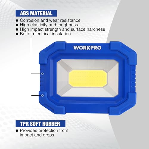 WORKPRO LED Work Light, Rechargeable Magnetic Work Lights, 2000LM, 4 Modes