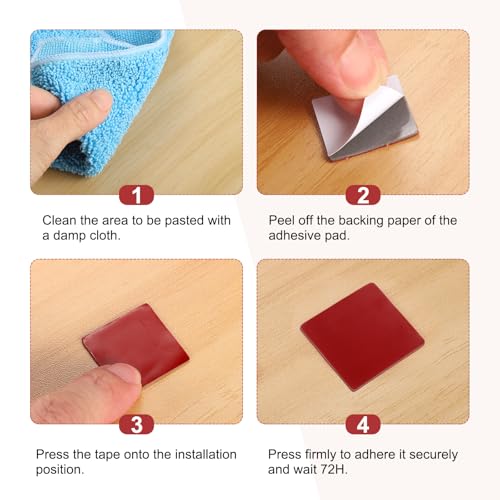 20 Pcs Double Sided Adhesive Pads, 0.79" x 0.79" Dash Cam Sticky Pads Self-Adhesive Square Mounting Foam Tape Waterproof & Heat Resistant for Car Walls Picture Home Decor, Red - size: 0.79" x 0.79"