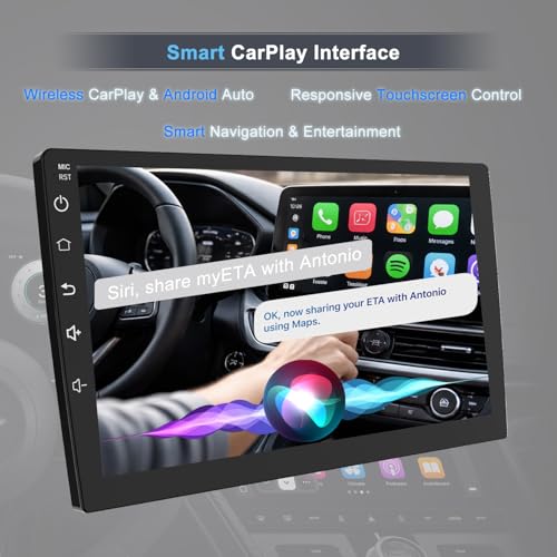 Doreon Car Stereo for Toyota Tundra 2007–2013, Sequoia 2008-2018, 10.1" HD Touch Screen, Android 15, 6GB RAM 128GB ROM, Wireless CarPlay & Android Auto, Bluetooth 5.0/WiFi 6, GPS, HD Backup Camera