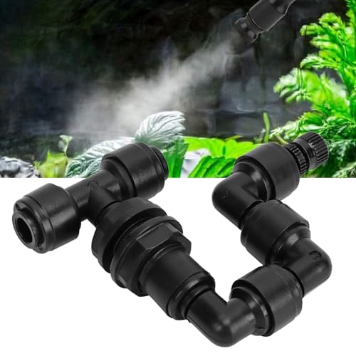 Terrarium Nozzle Fogger, 360 ° Rotating Nozzle Reptiles Fogger Mist Sprinkler Wide Application for Rainforest