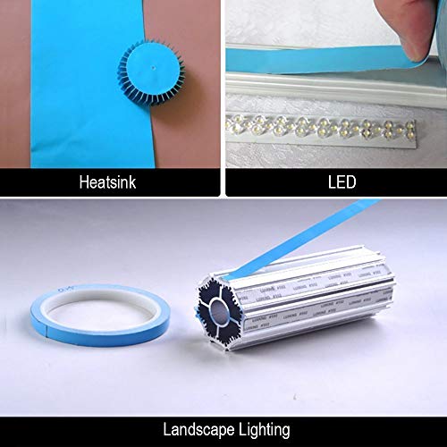 HPFIX Thermal Adhesive Tape 20mm by 25M, High Performance Thermally Conductive Tape Apply for Coolers, Heat Sink, LED Strips, Computer CPU, GPU, Easy to Apply & High Durability - size: 20mm x 25m