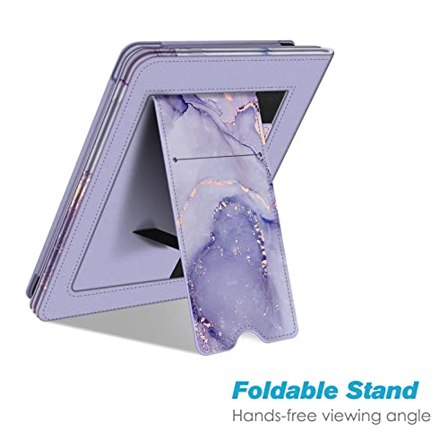 Fintie Stand Case for 6" Kindle Paperwhite 10th Gen 2018, Lilac Marble - color: lilac marble