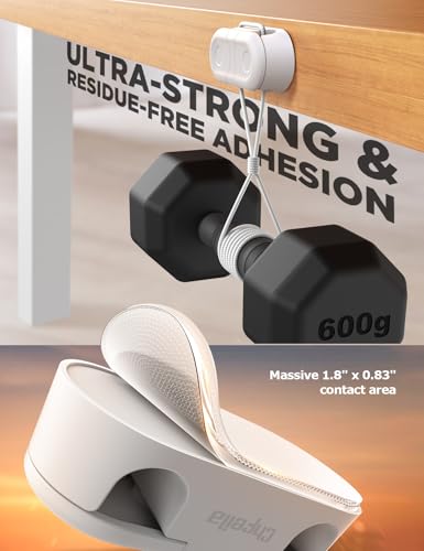 Chfeila 8Pack Magnetic Cable Clips, Dual Slot Cord Holder, White - color: White-8Pack