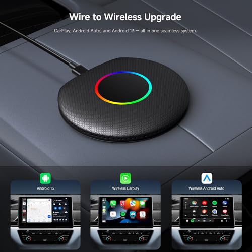 Wireless CarPlay&Android Auto Adapter Magic AI Box with 4G LTE - color: Yellow