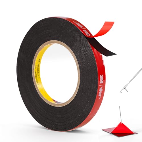 Double Sided Tape Heavy Duty 0.39" Mounting Tape VHB 5925 Black - color: Black, size: 0.39"×10ft