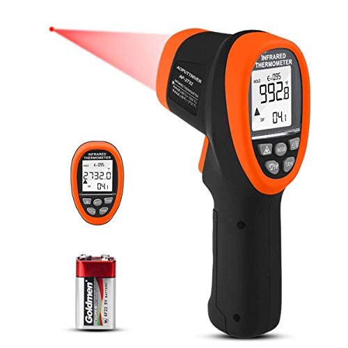 -58℉~2732℉ Industrial Pyrometer,Infrared Thermometer Temperature Gun,30:1 Dual Laser Industrial IR Temperature Gauge,Adjustable Emissivity (NOT for Human Temp Test) - color: AP-2732 Orange