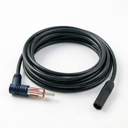 Universal Car FM AM/DIN Male Right Angle to Female Audio Modified DVD Navigation CD Player Radio Antenna Extension Cable Conversion Cable 10 ft