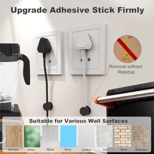 6 Pack Rotatable Magnetic Cable Clip Organizer