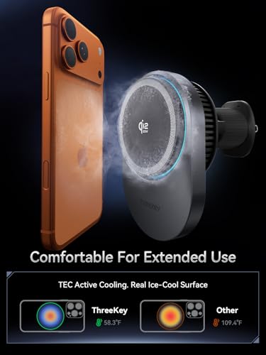 THREEKEY Magnetic Car Mount Charger Lite (Gray) - color: Gray