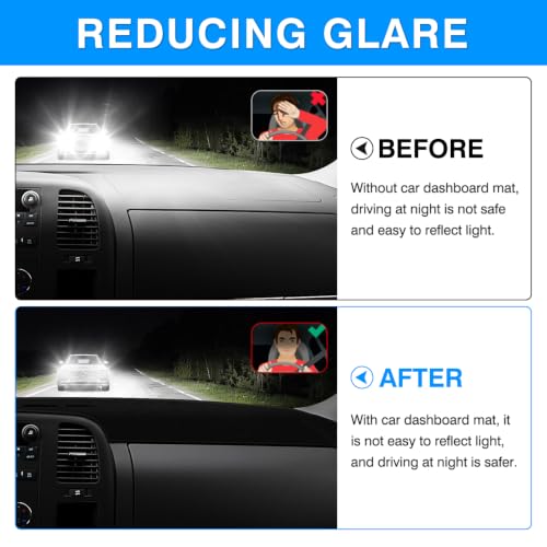 Autorder Dashboard Cover Mat for 2007-2013 Chevy Chevrolet Silverado&GMC Sierra 1500/2500HD/3500HD with Two Glove Boxes Accessories Dash Cover Upgrade Polyester Dash Mat - size: Black 07-13 Silverado 2 Glove Boxes