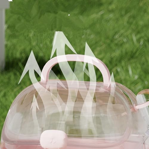 Small Animal Carrier Cage with Water Bottle, Portable Hamster Travel Carrier Carry Case for Small Pets, Gerbils, Mice, Dwarf Hamster (Pink) - color: Pink