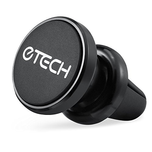eTECH Magnetic Phone Car Mount Holder, Magnetic Mount Universal Air Vent for iPhone X / 8 Plus / 7 / 6S / 5S, Galaxy S5 / S6 / S7 / S8 / S9, Google Pixel, LG, & Other Smartphones (2Pack Black) - color: 2Pack Black