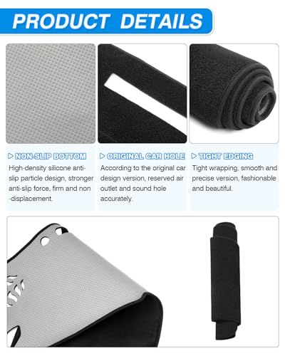 CARTIST Dash Cover Fit for 2022 2023 2024 2025 Genesis GV70 Dashboard Cover Mat for GV70 Accessories Dash Mat Non-Slip Carpet Sunshield Glare UV Rays Protector - size: Genesis GV70 2022-2025