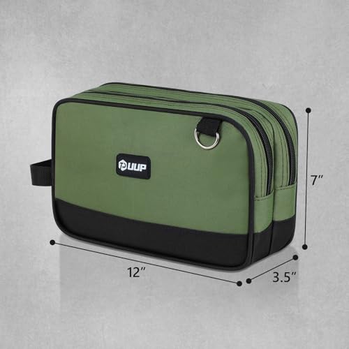 12" Small Tool Bag, Divider Zipper Pouch Tool Box Organizer - color: Green 1Pack, size: 12" x 7"