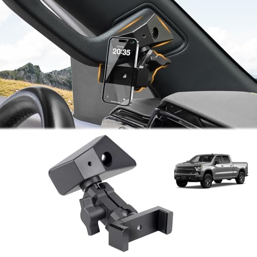 FUNY Dashboard Left Side Phone Holder Mount Compatible with Chevy Silverado
