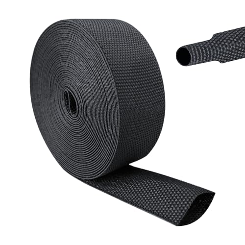 Heat Shrink Wire Loom, 20FT-3/4 Inch 2:1 Nylon Fabric Tubing - size: 3/4''×20ft