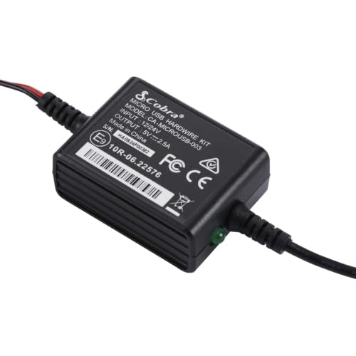 Cobra 2.5A Micro USB Hardwire Kit for SC Series Dash Cams, 15ft Cable - style: Hardwire Kit