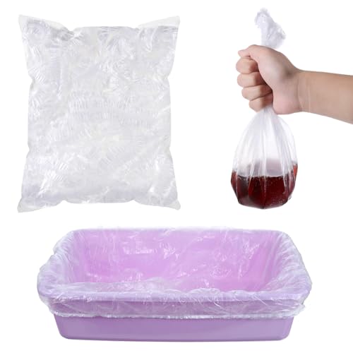 50 Pcs Disposable Cage Liners, Rabbit Litter Box Liners Small Animal Leak Proof Toilet Film Guinea Pig Cage Toilet Liner Plastic Litter Box Liner for Rabbits, Guinea Pigs, Chinchillas, Hedgehogs, Bird