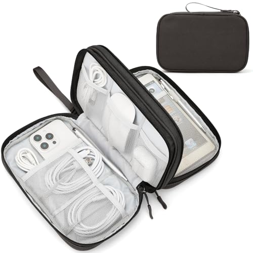 FYY Electronic Organizer, Travel Tech Pouch Bag, Large, Coffee - color: Coffee, size: 9.1 x 5.9 x 3.15 inches